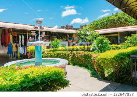 Masaya craft market fountain. Beautiful water fountain in the Masaya craft market 122647857