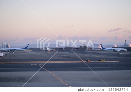 Haneda Airport at dusk 122648724