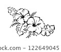 simple hibiscus illustration 122649045