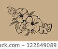 Retro hibiscus illustration 122649089