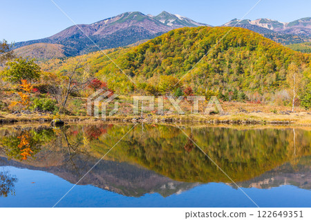 Autumn in Shinshu Nagano - Autumn leaves at Norikura Plateau - Maimenoike Pond Autumn in Shinshu Nagano - Autumn leaves at Norikura Plateau - Maimenoike Pond 122649351