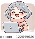 Grandmother enjoying a computer 122649680