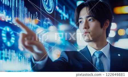 商人利用全像顯示器操縱未來 122649881