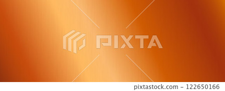 Bronze metallic gradient texture. Brass metal foil background. Diagonal shining brown sheet for label, plate, plaque, sign, tag, print. Copper textured material surface. Vector backdrop 122650166
