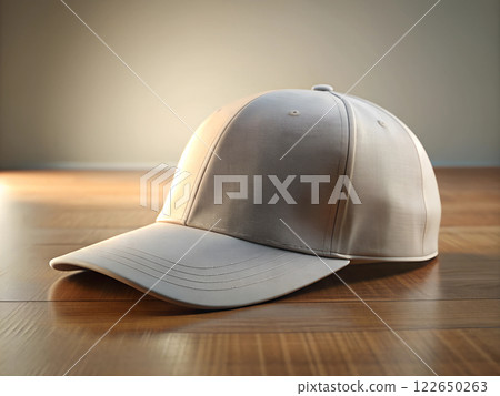Hat Mockup on Wooden Surface Hat Mockup on Wooden Surface 122650263
