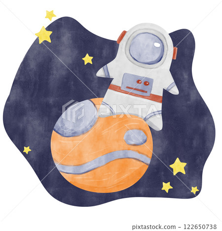watercolor, space, planet 122650738