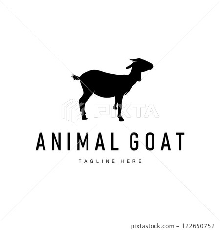 Livestock Goat Logo, Simple Farming Silhouette Design Product Brand Templet Illustration Livestock Goat Logo, Simple Farming Silhouette Design Product Brand Templet Illustration 122650752