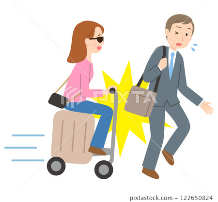 事故：騎電動行李箱者撞到行人 122650824