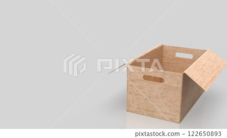 The Cardboard box for Shopping concept 3d rendering. 122650893