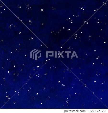 Hand drawn starry sky background 122652179