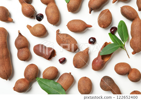 Tamarind, concept of delicious food, fresh tamarind fruit Tamarind, concept of delicious food, fresh tamarind fruit 122652400