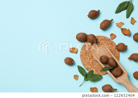Tamarind fruit, concept of delicious food, fresh tamarind Tamarind fruit, concept of delicious food, fresh tamarind 122652404