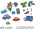 Summer cute hand drawn illustration set-1 122652455