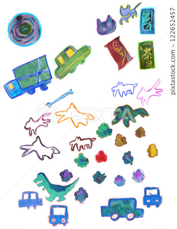 Summer cute hand drawn illustration set-3 122652457