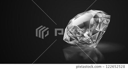 Diamond on a dark background. 122652528