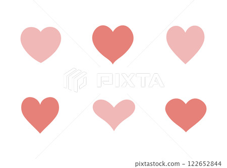 Set of red hearts Set of red hearts 122652844