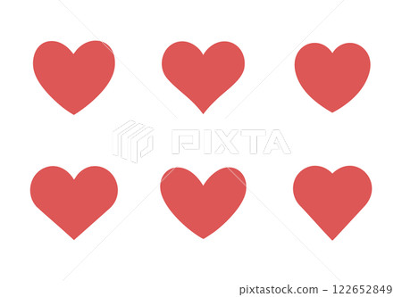 Heart shaped set material 122652849