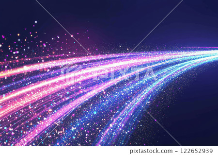 Colorful light trails on dark background Colorful light trails on dark background 122652939