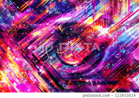 Vibrant digital abstract background with dynamic colors Vibrant digital abstract background with dynamic colors 122653014