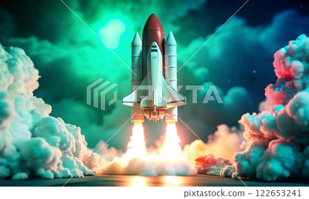 Crossing borders, launching rockets, developing space research and science 122653241