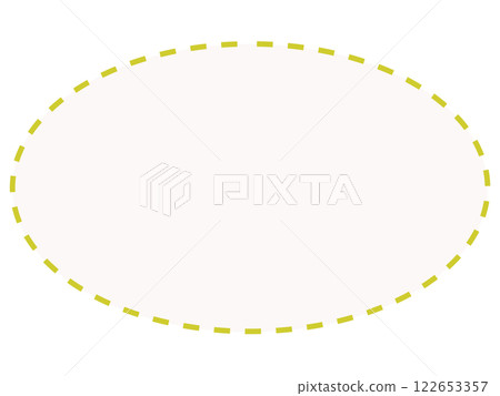 Oval dashed frame (yellow/white) Oval dashed frame (yellow/white) 122653357