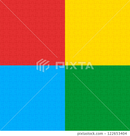 Jigsaw puzzle seamless pattern set in vivid colors Jigsaw puzzle seamless pattern set in vivid colors 122653404
