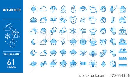 Weather icon set Weather icon set 122654306