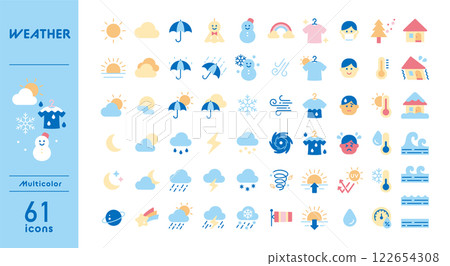 Weather icon set Weather icon set 122654308