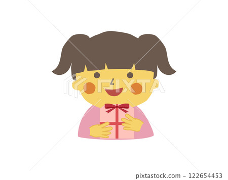 Girl giving presents on Mother's Day Girl giving presents on Mother's Day 122654453