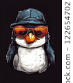 the AI Image Generator, Stylish Cartoon Penguin Wearing Hat and Sunglasses i 122654702
