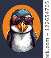 the AI Image Generator, Stylish Cartoon Penguin Wearing Hat and Sunglasses i 122654703