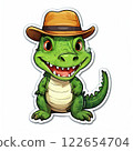 the AI Image Generator, Crocodile Wearing a Cowboy Hat with a Fun Expression 122654704