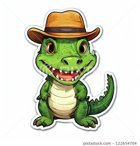 the AI Image Generator, Crocodile Wearing a Cowboy Hat with a Fun Expression the AI Image Generator, Crocodile Wearing a Cowboy Hat with a Fun Expression 122654704