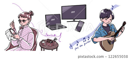 一個人透過數位方式排毒並享受自己的愛好的插圖 122655038