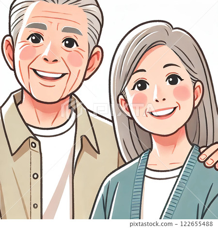幸福的老年夫婦微笑 | 退休後過著充實的生活 幸福的老年夫婦微笑 | 退休後過著充實的生活 122655488
