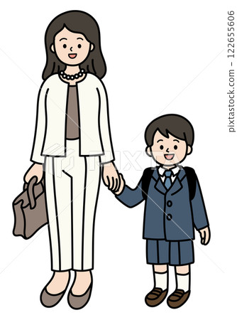 Vector illustration of parents and children participating in a school event Vector illustration of parents and children participating in a school event 122655606