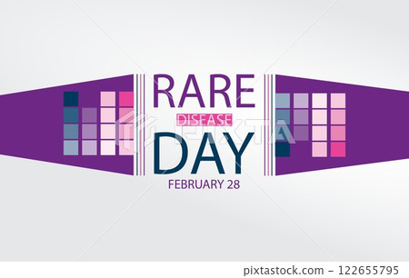 Modern Graphic Design for Rare Disease Day on February 28 122655795