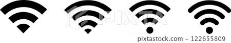 Wifi, Wi-Fi, Wi-Fi icon mark illustration set Wifi, Wi-Fi, Wi-Fi icon mark illustration set 122655809