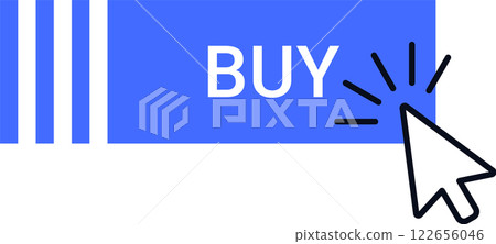 Illustration of a blue clickable button labeled BUY with a cursor icon, symbolizing digital shopping and e commerce transactions. Ideal for online retail and marketing themes Illustration of a blue clickable button labeled BUY with a cursor icon, symbolizing digital shopping and e commerce transactions. Ideal for online retail and marketing themes 122656046