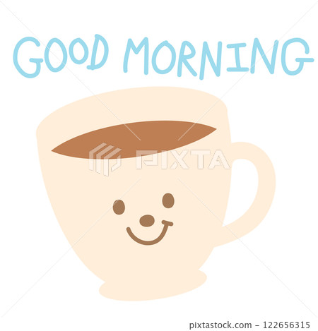 Hot coffee latte in a glass for cafe, restaurant, drink menu, recipe decoration, sticker, department store, supermarket, mart, beverage, kitchenware, cute patch, brooch, office snack, breakfast, icon 122656315