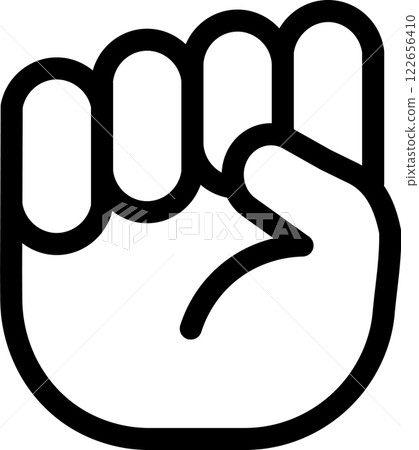 Strong fist icon symbolizing power and resistance, embodying the spirit of protest and revolution while fighting for rights and standing firm in beliefs and values 122656410