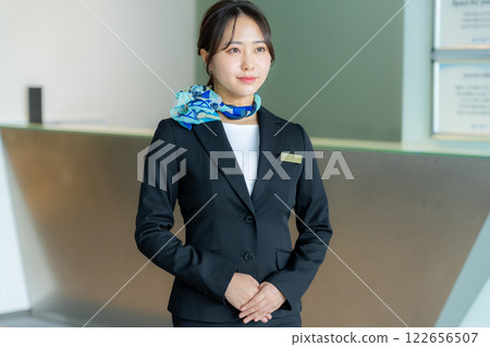 A young lady at reception 122656507