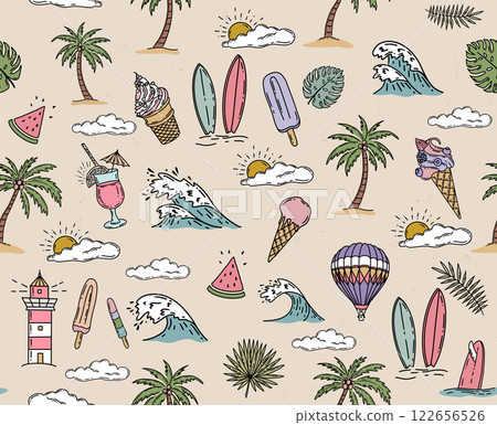 pattern, seamless, tropical 122656526