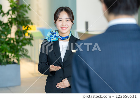 A young lady at reception 122656531