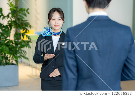A young lady at reception A young lady at reception 122656532