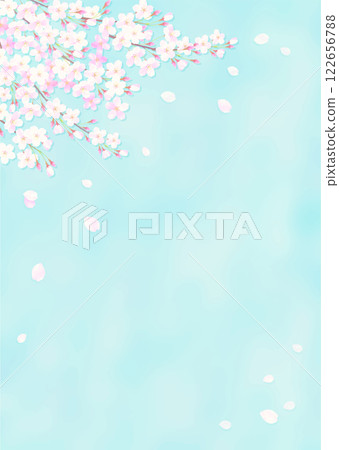 櫻花盛開的背景插圖 122656788
