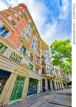 Gracia, grace district area of the Mediterranean city of Barcelona. Gracia, grace district area of the Mediterranean city of Barcelona. 122657021