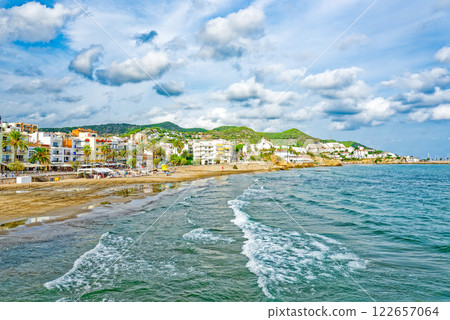 Seafront of Sitges,a beautiful town near Barcelona. 122657064