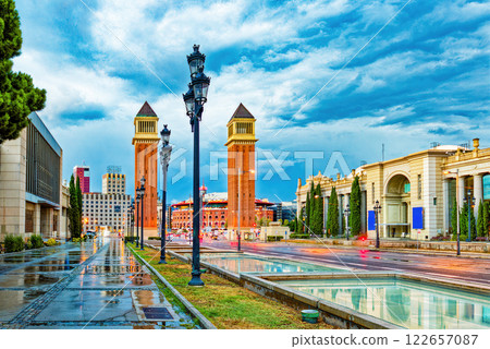 Pllaca De Espanya (Square of Spain) in city center. Barcelona. Pllaca De Espanya (Square of Spain) in city center. Barcelona. 122657087