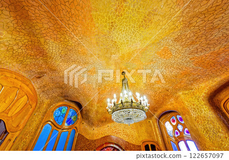 Interior and inner chambers Gaudi's creation- House Casa Batllo. 122657097